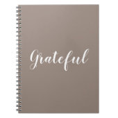 Grateful beige greige benutzerdefinierte Skripttex Notizblock (Vorderseite)