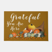 Grateful Cornucopia Erntedank Fußmatte (Vorderseite)
