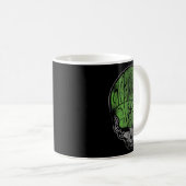 Grateful Dead Psychedelic Green Stealie Skull Vint Kaffeetasse (VorderseiteRechts)