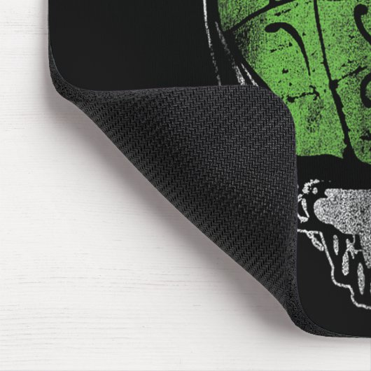 Grateful Dead Psychedelic Green Stealie Skull Vint Mousepad (Ecke)