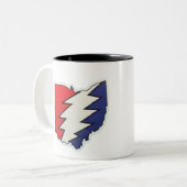 "Grateful Dead & the Psychedelic Revolution: Jerry Zweifarbige Tasse (Vorderseite Links)