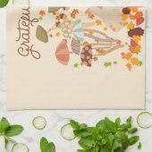 Grateful Fall Bunny Geschirrtuch (Gefaltet)