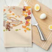 Grateful Fall Bunny Geschirrtuch (Viertel Falte)