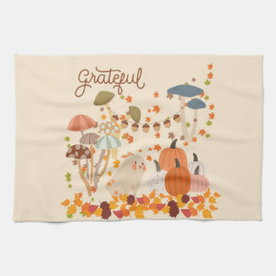 Grateful Fall Bunny Geschirrtuch