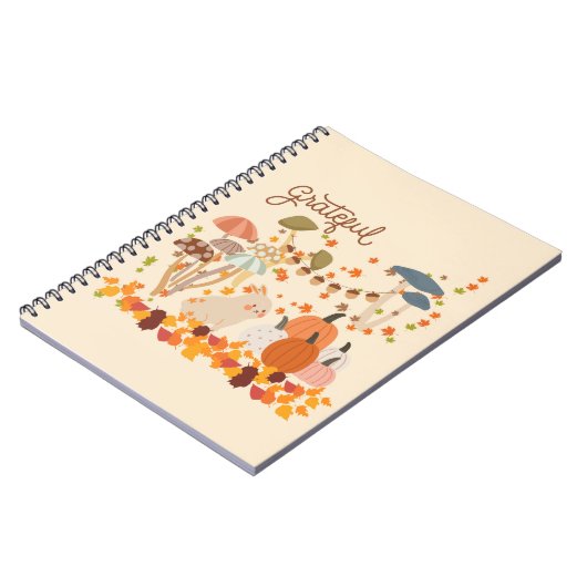 Grateful Fall Bunny Notizblock (Linke Seite)