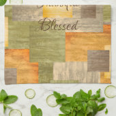 Grateful Fall Color Blocks Geschirrtuch (Gefaltet)