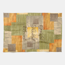 Grateful Fall Color Blocks Geschirrtuch