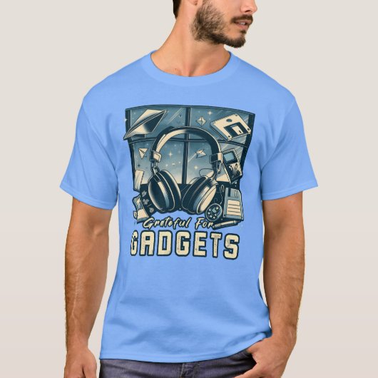 Grateful For Gadgets Nostalgia Funhanksgiving IT f T-Shirt (Vorderseite)