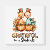 Grateful for My Students – Turkeys & Pumpkins Magnet (Vorne)