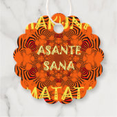 Grateful Giving: Multi-Shaped Asante Sana Zebra Ar Geschenkanhänger (Vorderseite)