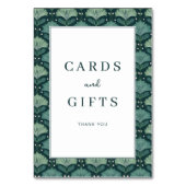 Grateful Green Botanical Thank You Card Tischnummer (Rückseite)