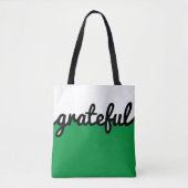 Grateful Green Schwarz-weiß Color Block Tasche (Vorderseite)