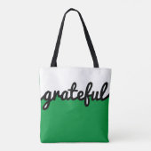 Grateful Green Schwarz-weiß Color Block Tasche (Rückseite)