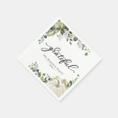 Grateful Greenery Eucalyptus Erntedank Dinner Serviette (Ecke)