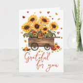 Grateful Harvest Cart Thanksgiving Card Karte (Vorderseite)