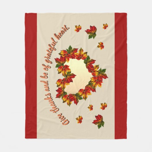 Grateful Heart Fleece Blanket (Vorderseite)