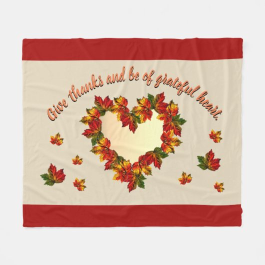 Grateful Heart Fleece Blanket (Vorderseite (Horizontal))
