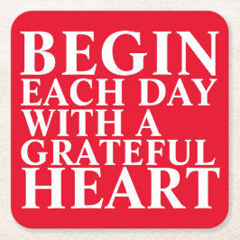 Grateful Heart Graphic Typografy Untersetzer