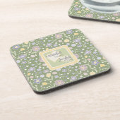 Grateful Heart Joyful Life Floral Coaster Set Getränkeuntersetzer (Linke Seite)
