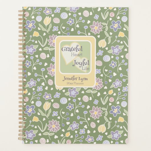 Grateful Heart Joyful Life Personalized Planner  Planer (Vorderseite)