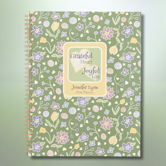 Grateful Heart Joyful Life Personalized Planner Planer