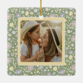 Grateful Heart Joyful Life Photo Ceramic Ornament (Rückseite)