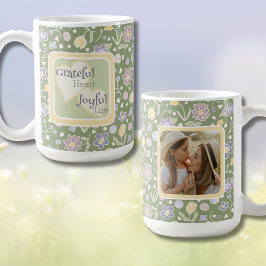 Grateful Heart Joyful Life Photo Mug Kaffeetasse