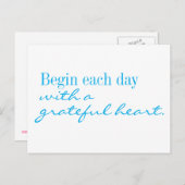 Grateful Heart Motivierend Postcard Postkarte (Vorne/Hinten)