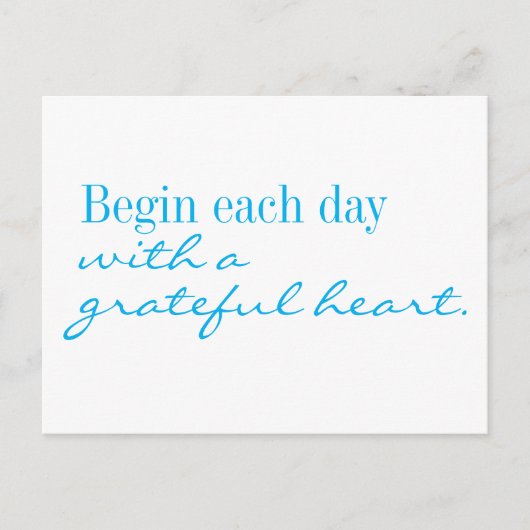 Grateful Heart Motivierend Postcard Postkarte (Vorderseite)