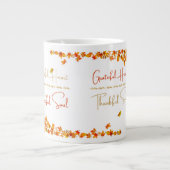 Grateful Heart Thankful Soul Mug – Minimal Fall Jumbo-Tasse (Vorderseite)