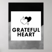 Grateful Heart. Wall Art. Poster (Vorne)