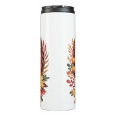 Grateful hearts gather here pumpkin wreath  thermosbecher (Rückseite)