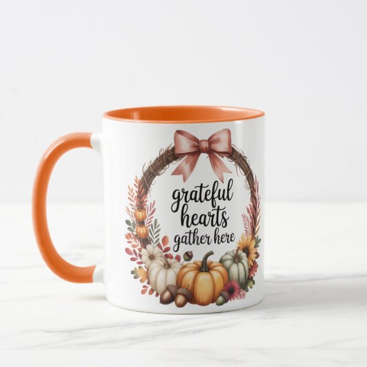 Grateful hearts gather here tasse (Links)
