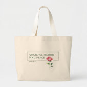 Grateful Hearts Inspiration Tote Bag - Elegant Jumbo Stoffbeutel (Vorne)