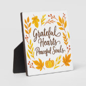 'Grateful Hearts, Peaceful Souls'  Fotoplatte (Vorderseite)