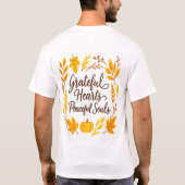 'Grateful Hearts, Peaceful Souls' T-Shirt (Rückseite)