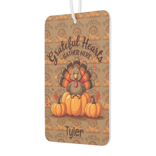 Grateful Hearts Thanksgiving Turkey Autolufterfrischer (Links)