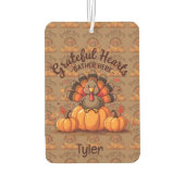 Grateful Hearts Thanksgiving Turkey Autolufterfrischer (Rückseite)