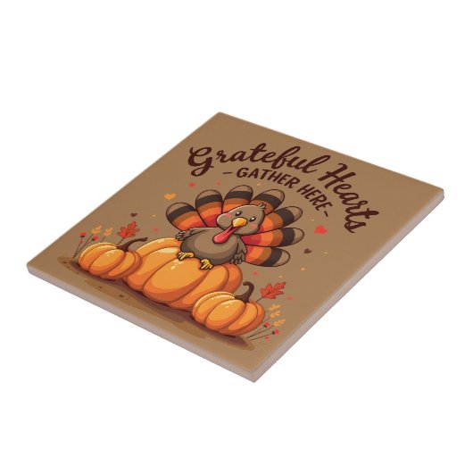 Grateful Hearts Thanksgiving Turkey Fliese (Seite)