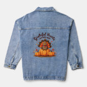 Grateful Hearts Thanksgiving Turkey Jeansjacke (Rückseite)