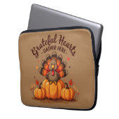 Grateful Hearts Thanksgiving Turkey Laptopschutzhülle (Vorderseite Links)