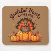 Grateful Hearts Thanksgiving Turkey Mousepad (Vorne)