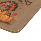 Grateful Hearts Thanksgiving Turkey Schneidebrett (Ecke)