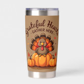 Grateful Hearts Thanksgiving Turkey Thermobecher (Rückseite)
