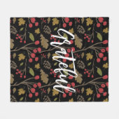 Grateful Herbst Blätter Blätter Blätter Blätter sc Fleecedecke (Vorderseite (Horizontal))