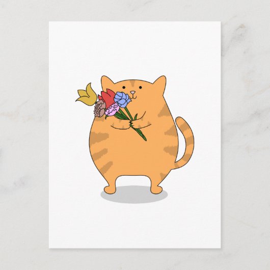 Grateful Kitty Postkarte (Vorderseite)