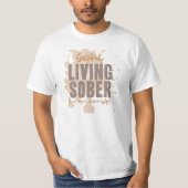 Grateful Living nüchtern anpassbar T-Shirt (Vorderseite)