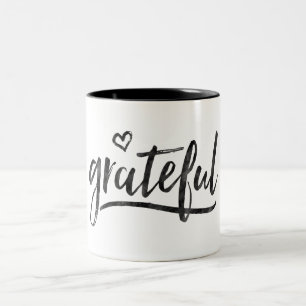Grateful minimalistischer benutzerdefinierter Hint Zweifarbige Tasse
