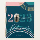 Grateful Modern Geometric Rainbow Custom Foto Planer (Vorderseite)