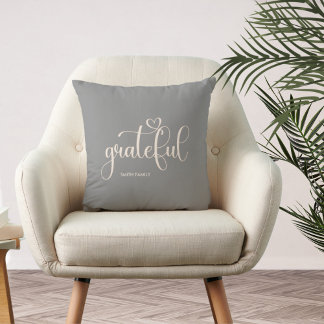 Grateful Personalisiert Gray Herbst Herbst Kissen